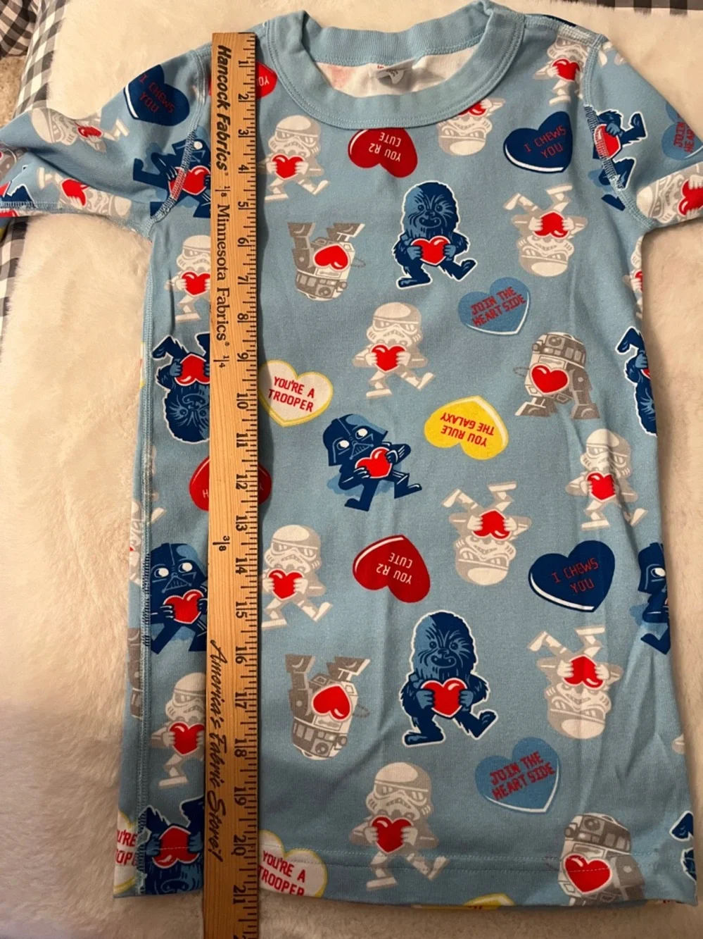 Hanna Andersson Star Wars Pajama Long John Set Blue Valentine's Size 10